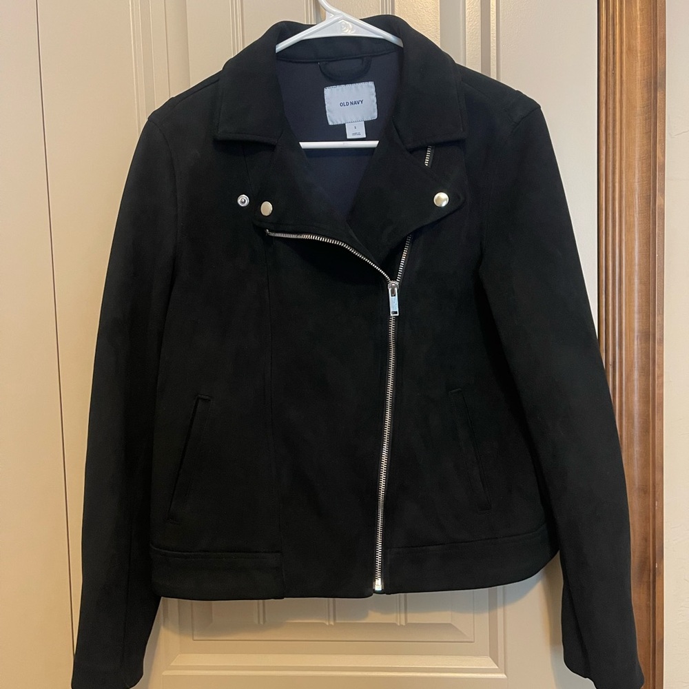 Old Navy Women's Black Suede Jacket